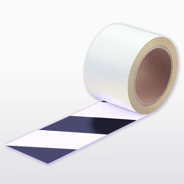 Extra tenká podlahová páska WT-5429 s protišmykovým povrchom, odnímateľná – plastová fólia, čierna-biela, 100 mm × 10 m