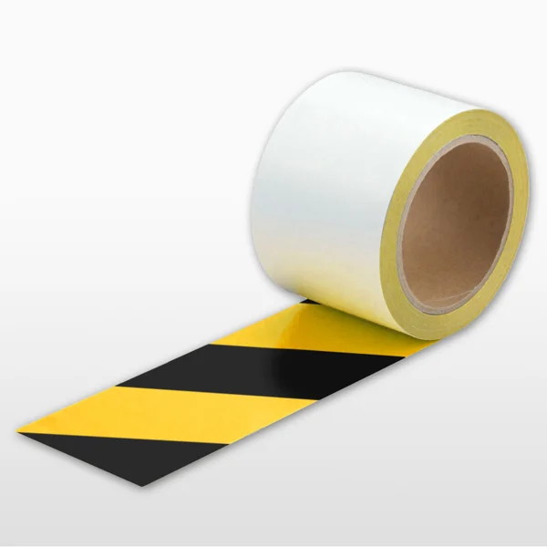 Extra tenká podlahová páska WT-5429 s protišmykovým povrchom, odnímateľná – plastová fólia, žlto-čierna, 50 mm × 10 m