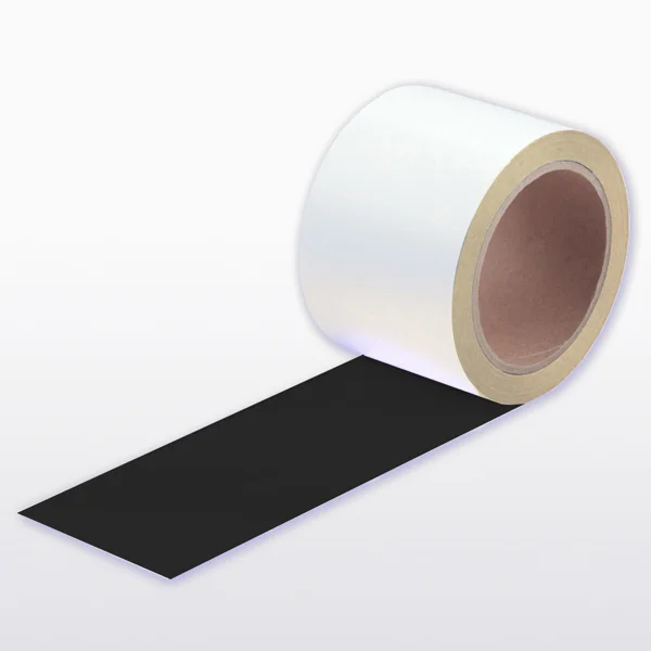 Extra tenká podlahová páska WT-5429 s protišmykovým povrchom, permanentná – plastová fólia, čierna, 75 mm × 10 m