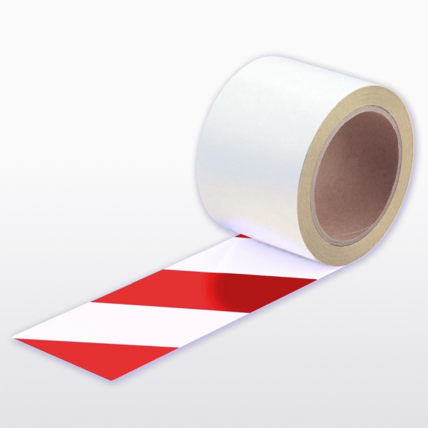 Extra tenká podlahová páska WT-5429 s protišmykovým povrchom, permanentná – plastová fólia, čierna-biela, 50 mm × 10 m