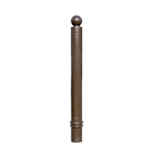 Flexibilný stĺpik k zabetónovaniu, výška 1130 (930) mm, pr.100 mm, guľatá hlavica – hnedá