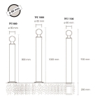 Flexibilný stĺpik k zabetónovaniu, výška 1130 (930) mm, pr.80 mm, guľatá hlavica – zelená