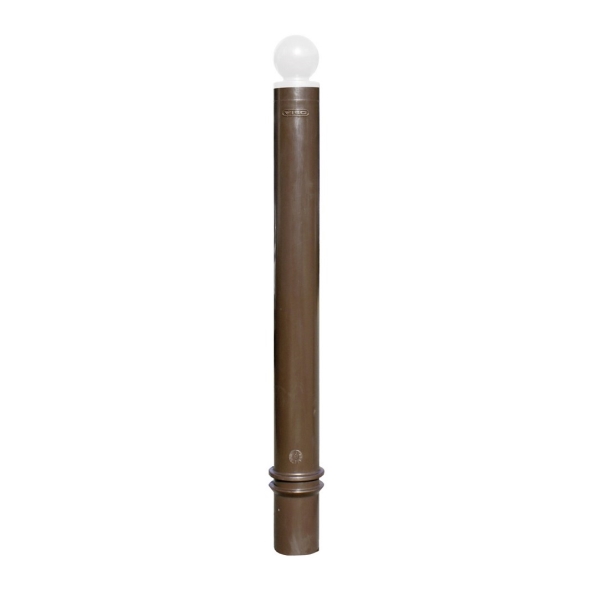 Flexibilný stĺpik k zabetónovaniu, výška 1560 (1310) mm, pr.100 mm, guľatá hlavica – hnedá