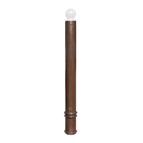 Flexibilný stĺpik k zabetónovaniu, výška 1560 (1310) mm, pr.80 mm, guľatá hlavica – hnedá