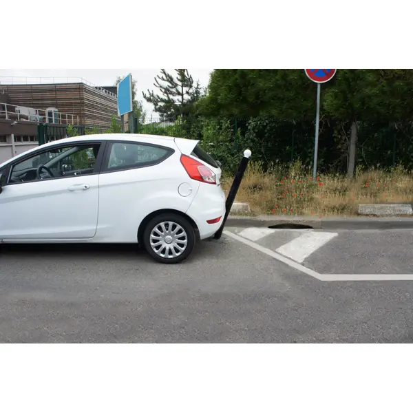 Flexibilný stĺpik, výška 1000 mm, pr. 80 mm, guľatá hlavica – čierna