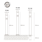 Flexibilný stĺpik, výška 1000 mm, pr.80 mm, guľatá hlavica – zelená
