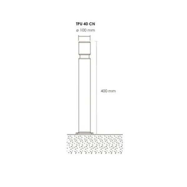 Flexibilný stĺpik, výška 400 mm, pr. 100 mm – čierna