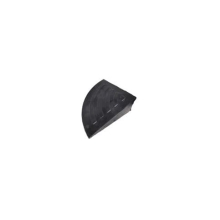 Gumová nájazdová rampa, koncový diel – čierna, 250×250×100 mm