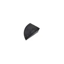 Gumová nájazdová rampa, koncový diel – čierna, 250×250×100 mm