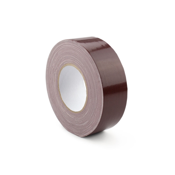 Hladká textílna páska WT-5561 – textil potiahnutý PE, hnedá, 100 mm × 50 m