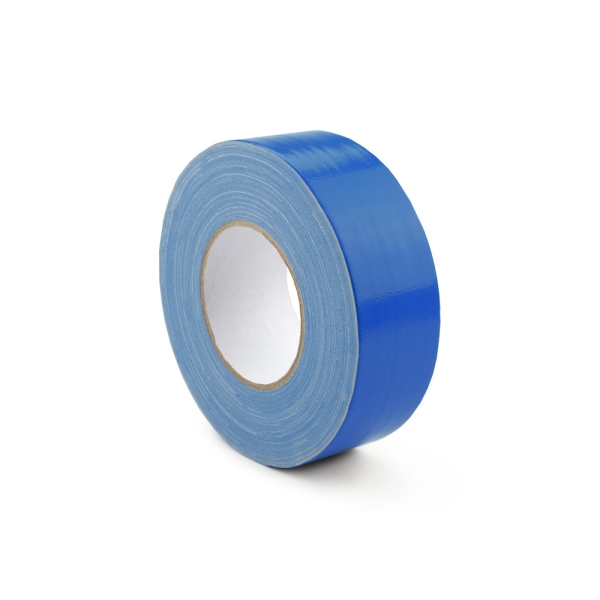 Hladká textílna páska WT-5561 – textil potiahnutý PE, modrá, 25 mm × 50 m