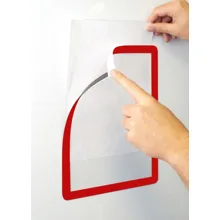 Informačné rámčeky, značenie Frames 4 Docs, magnetické – červená, formát A4, balenie 10 ks
