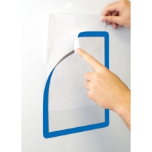 Informačné rámčeky, značenie Frames 4 Docs, magnetické – modrá, formát A4, balenie 10 ks