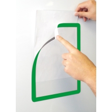 Informačné rámčeky, značenie Frames 4 Docs, magnetické – zelená, formát A4, balenie 10 ks
