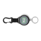 Jojo karabína Mini NLG Lanyard s oceľovým lankom na náradie – kov, čierna