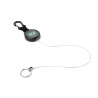 Jojo karabína Mini NLG Lanyard s oceľovým lankom na náradie – kov, čierna