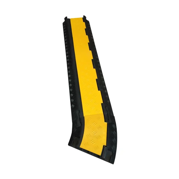 Káblový prejazd, most 1 t, krížová spojka – 250×250×50 mm,  žlto-čierna