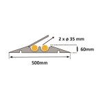 Káblový prejazd, most 10 t, koncový diel – 400×500×65 mm, čierna