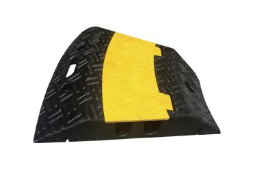 Káblový prejazd, most 10 t, rohový diel 30° – 250×500×65 mm, žlto-čierna