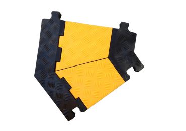 Káblový prejazd, most 20 t, rohový diel 30° – 170×500×45 mm, žlto-čierna