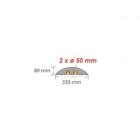 Káblový prejazd, most 5 km/h, 40 t – 500×500×80 mm, čierna