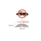 Káblový prejazd, most 5 km/h, 40 t – 800×500×150 mm, čierna