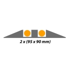 Káblový prejazd, most 5 km/h, 40 t – 850×300×100 mm, čierna
