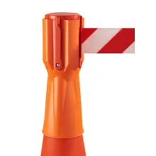 Kazeta Tensacone pre dopravný/cestný kužeľ, oranžová – červeno-biele pásmo 3,65 m