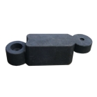 Koncovka z recyklovanej gumy Twist – čierná, pr.150 mm