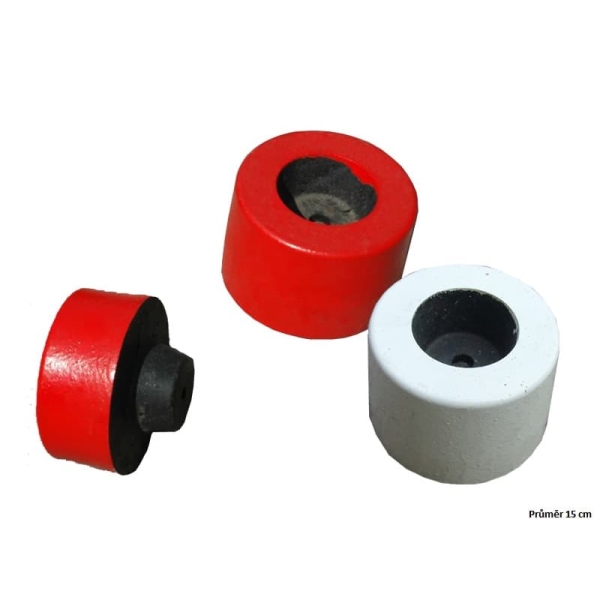 Koncovka z recyklovanej gumy Twist – žltá, pr.150 mm