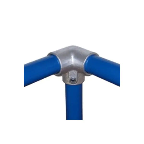 Konštrukčný fiting, spojka oceľových rúrok pr. 26,9 mm – Rohový ukončovací spoj 128-A27