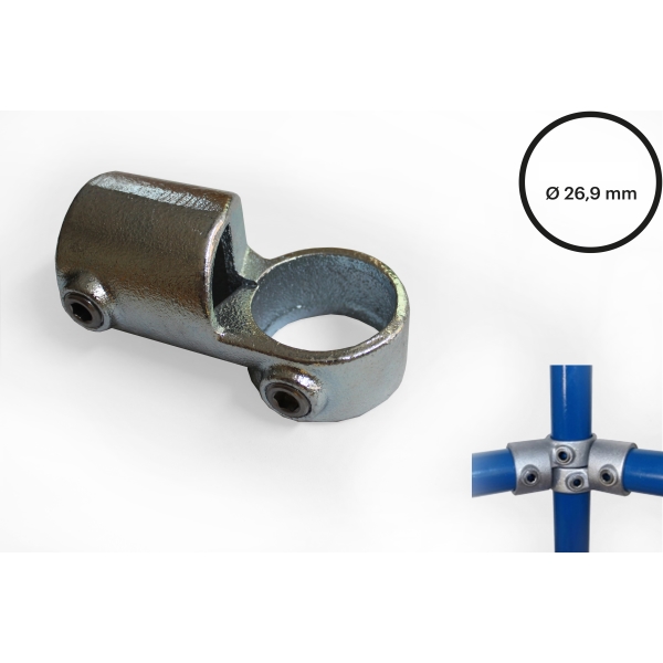 Konštrukčný fiting, spojka oceľových rúrok pr. 26,9 mm – Uhlový spoj 148-A27