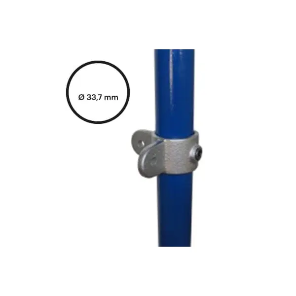 Konštrukčný fiting, spojka oceľových rúrok pr. 33,7 mm – Kĺbový 'samček' dvojitý, rohový 168M-B34