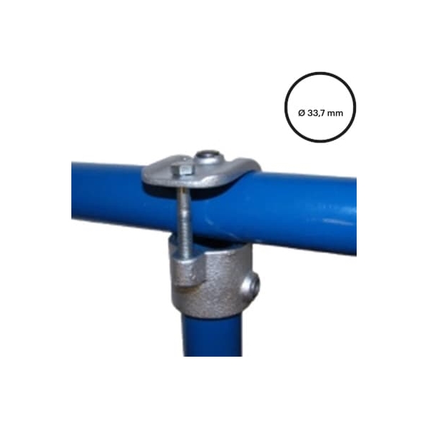 Konštrukčný fiting, spojka oceľových rúrok pr. 33,7 mm – nasúvacia odbočka (1 šrúba) 135-B34