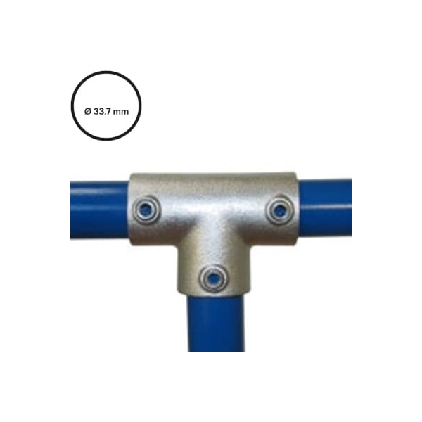 Konštrukčný fiting, spojka oceľových rúrok pr. 33,7 mm – spojovacia odbočka 104-B34