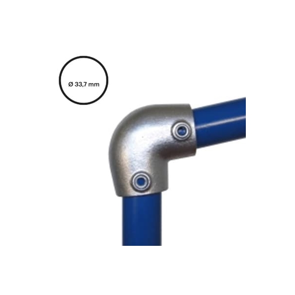 Konštrukčný fiting, spojka oceľových rúrok pr. 33,7 mm – Úhlové koleno 0-11°, 154-B34