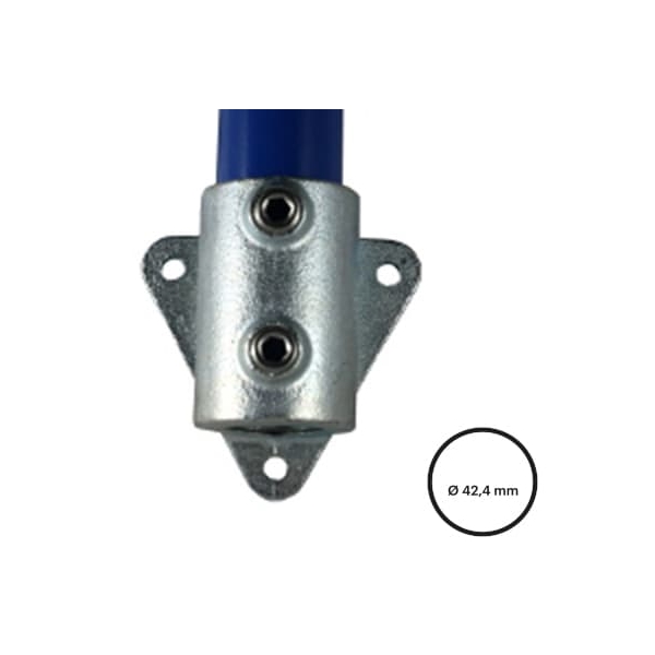 Konštrukčný fiting, spojka oceľových rúrok pr. 42,4 mm – Bočná úchytka trojbodová 146-C42