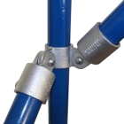 Konštrukčný fiting, spojka oceľových rúrok pr. 42,4 mm – Dvojitá kĺbová spojka, rohová 168-C42