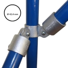 Konštrukčný fiting, spojka oceľových rúrok pr. 42,4 mm – Dvojitá kĺbová spojka, rohová 168-C42