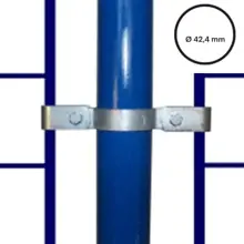 Konštrukčný fiting, spojka oceľových rúrok pr. 42,4 mm – Dvojitá spona 171-C42