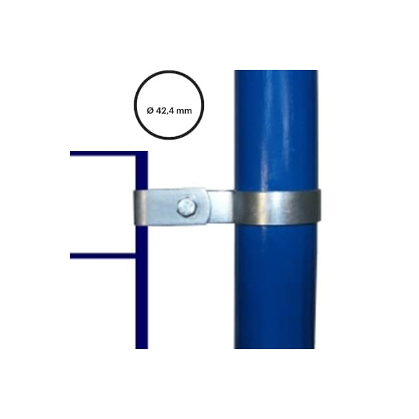 Konštrukčný fiting, spojka oceľových rúrok pr. 42,4 mm – Jednoduchá spona 170-C42