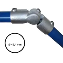 Konštrukčný fiting, spojka oceľových rúrok pr. 42,4 mm – Kĺbová spojka 166-C42