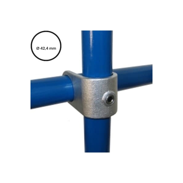 Konštrukčný fiting, spojka oceľových rúrok pr. 42,4 mm – nasúvacie mimoúrovňové kríženie 160-C42
