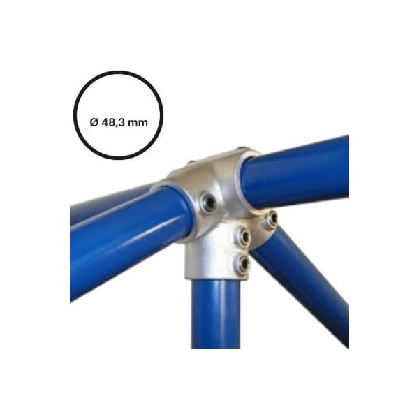 Konštrukčný fiting, spojka oceľových rúrok pr. 48,3 mm – Hrebeňová spojka 27 1/2°, 191-D48