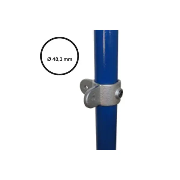 Konštrukčný fiting, spojka oceľových rúrok pr. 48,3 mm – Kĺbový 'samček' dvojitý, rohový 168M-D48