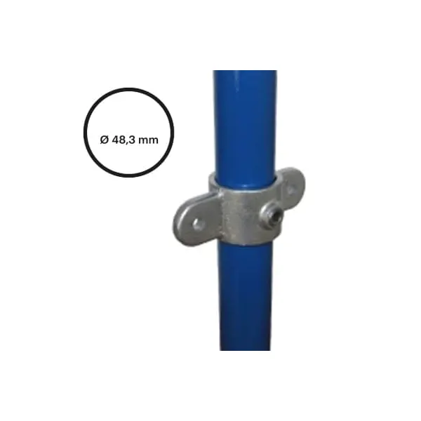 Konštrukčný fiting, spojka oceľových rúrok pr. 48,3 mm – Kĺbový 'samček' dvojitý rovnoběžný 167M-D48