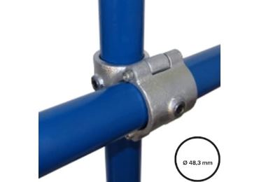 Konštrukčný fiting, spojka oceľových rúrok, pr. 48,3 mm – Kríženie priebežné, mimoúrovňové, rozoberateľné 90° 137-D48