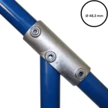 Konštrukčný fiting, spojka oceľových rúrok pr. 48,3 mm – nastaviteľná úhlová odbočka dlhá 127-D48