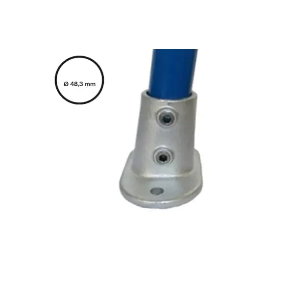 Konštrukčný fiting, spojka oceľových rúrok pr. 48,3 mm – Podstava prírubová úhlová 0-11°, 152-D48