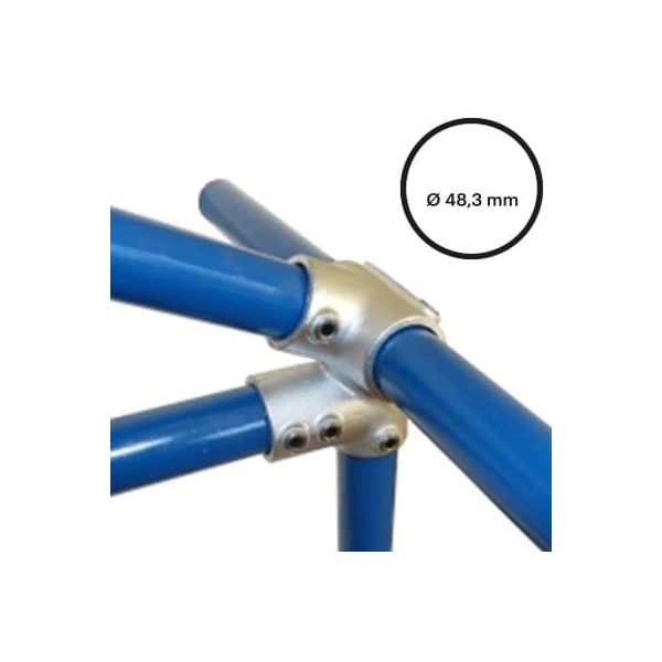 Konštrukčný fiting, spojka oceľových rúrok pr. 48,3 mm – Previsová spojka 27 1/2°, 185-D48
